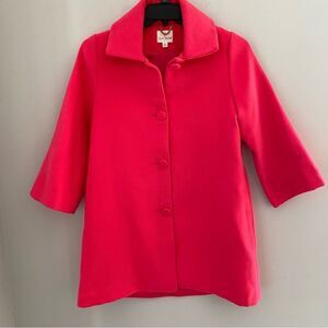 Julie Brown Bright Neon Pink Peacoat